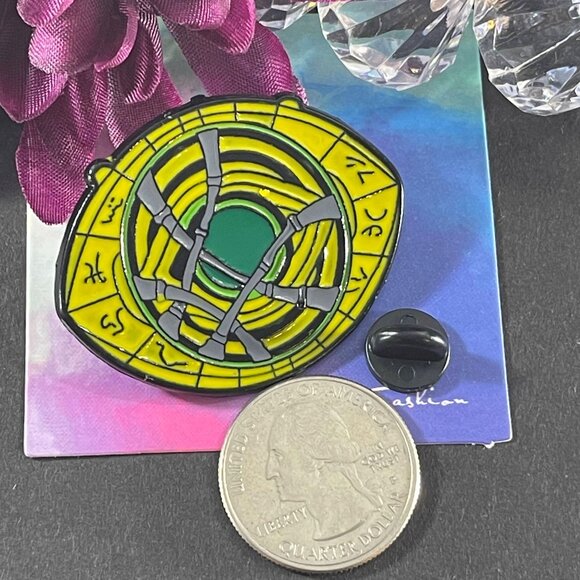 Doctor Strange Lapel Pin Eye Agamotto Pendant Super Hero Brooch Jewelry Badge - Picture 2 of 6